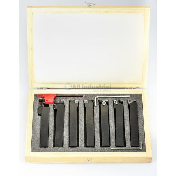 3//8/" 5 PC INDEXABLE CARBIDE INSERT LATHE TURNING TOOL BIT INSERT SET NEW